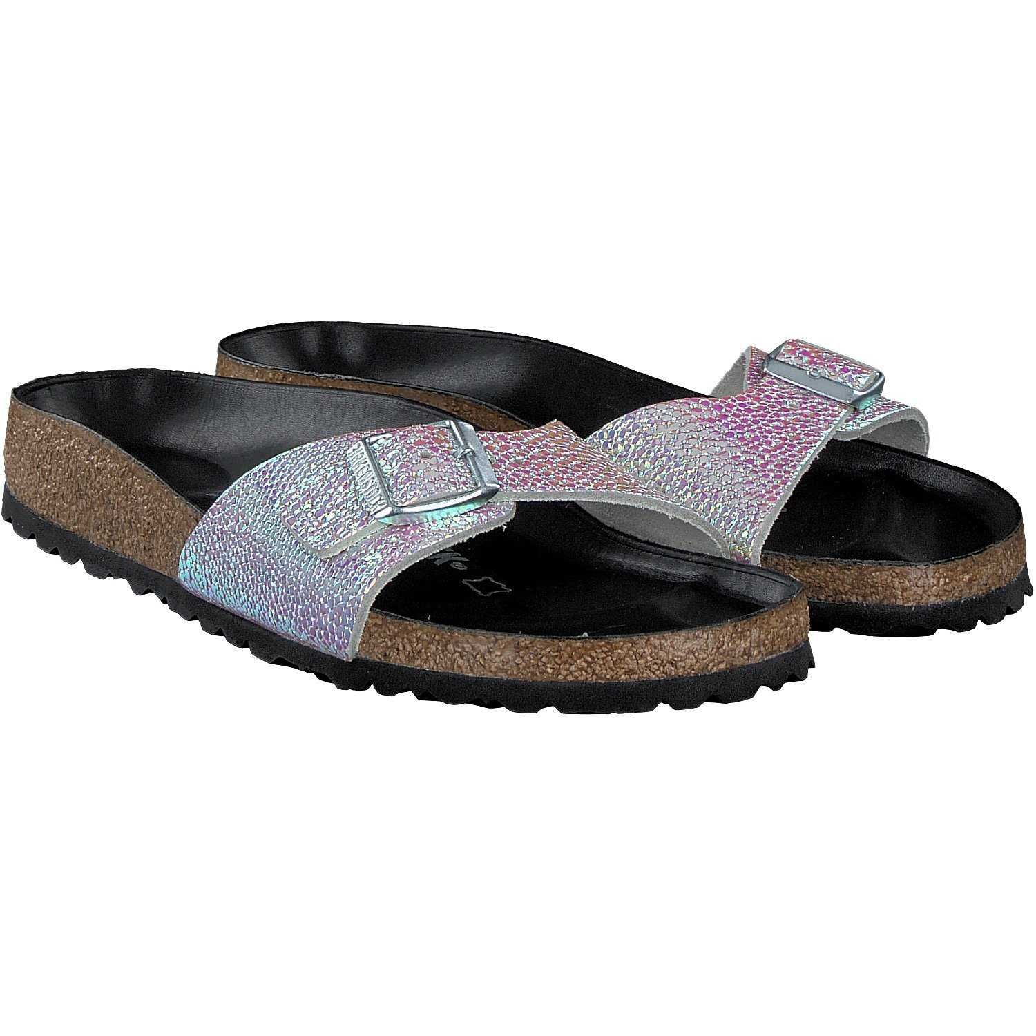 Birkenstock Madrid Ombre Pearls Silver Black Natural Leather 38 рр