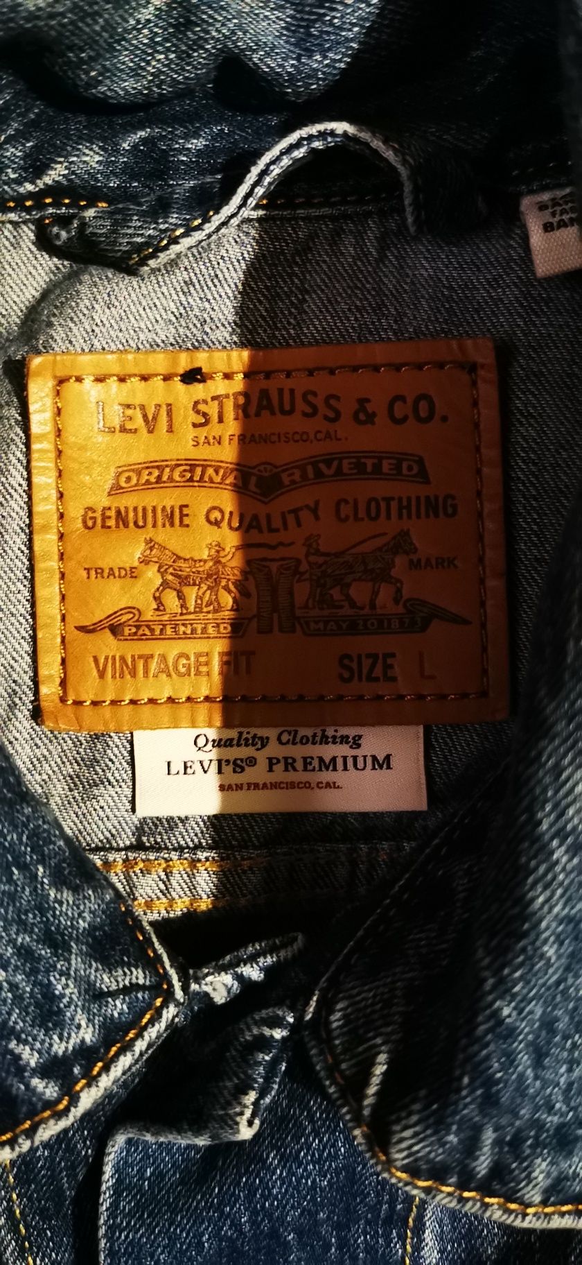 Kurtka jeansowa levi's vintage fit ręcznie malowana