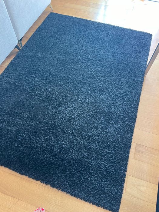 Carpete preta 160 cm x 230 cm