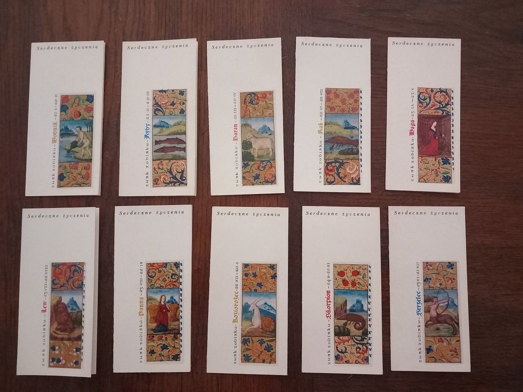 Karnety z malarstwem miniaturowym.Projekt graficzny karnetu J.STANNY.