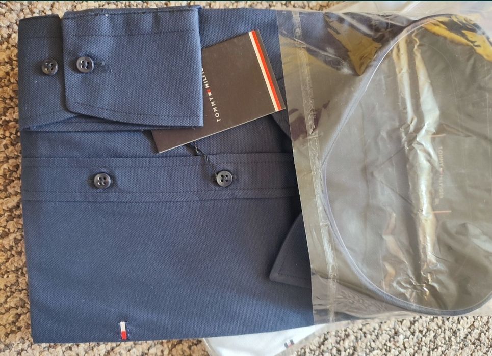 Koszula męska rozmiar 3XL Tommy Hilfiger granatowy wysyłka pobranie