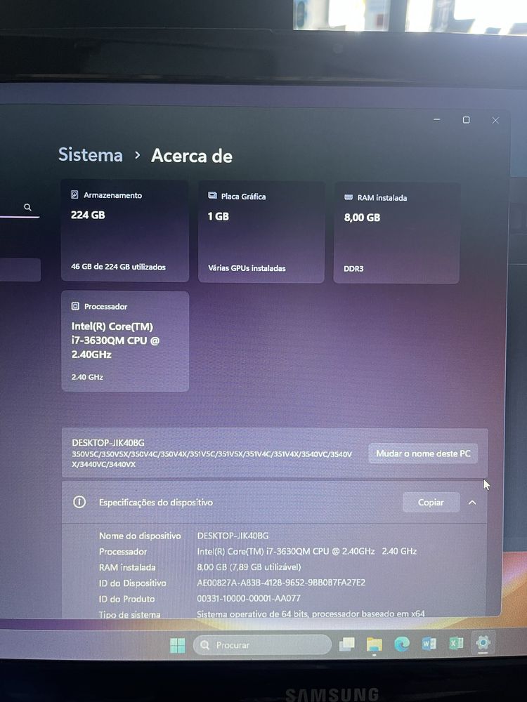 Samsung core i7 17”