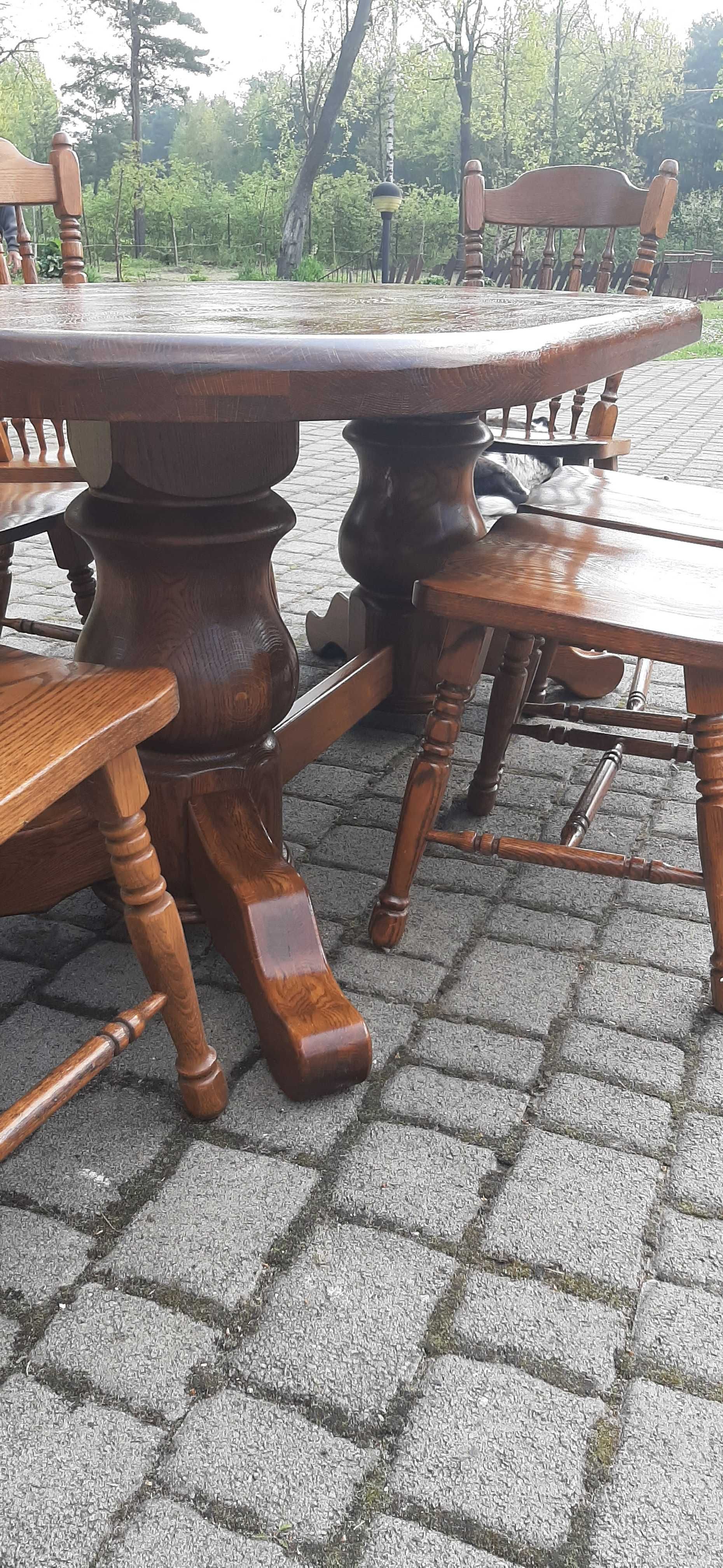 Stół drewniany, holenderski antyk, retro.