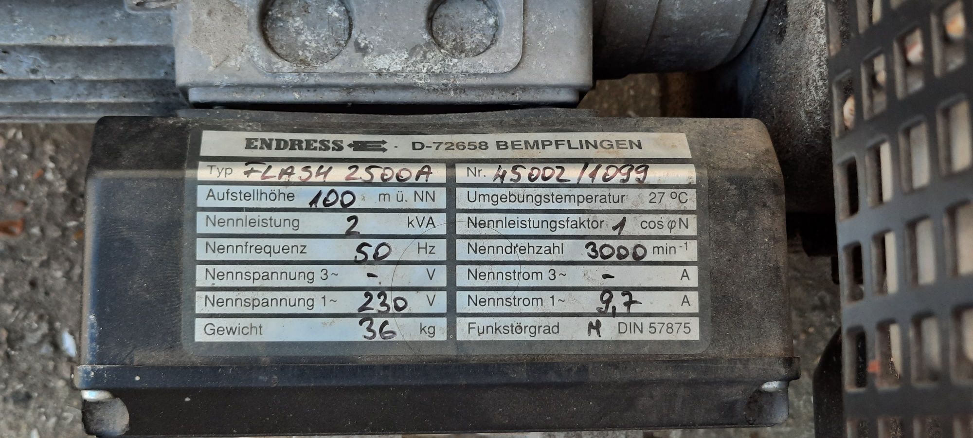 Генератор бензиновий ENDRESS D-72658 BEMPFLINGEN