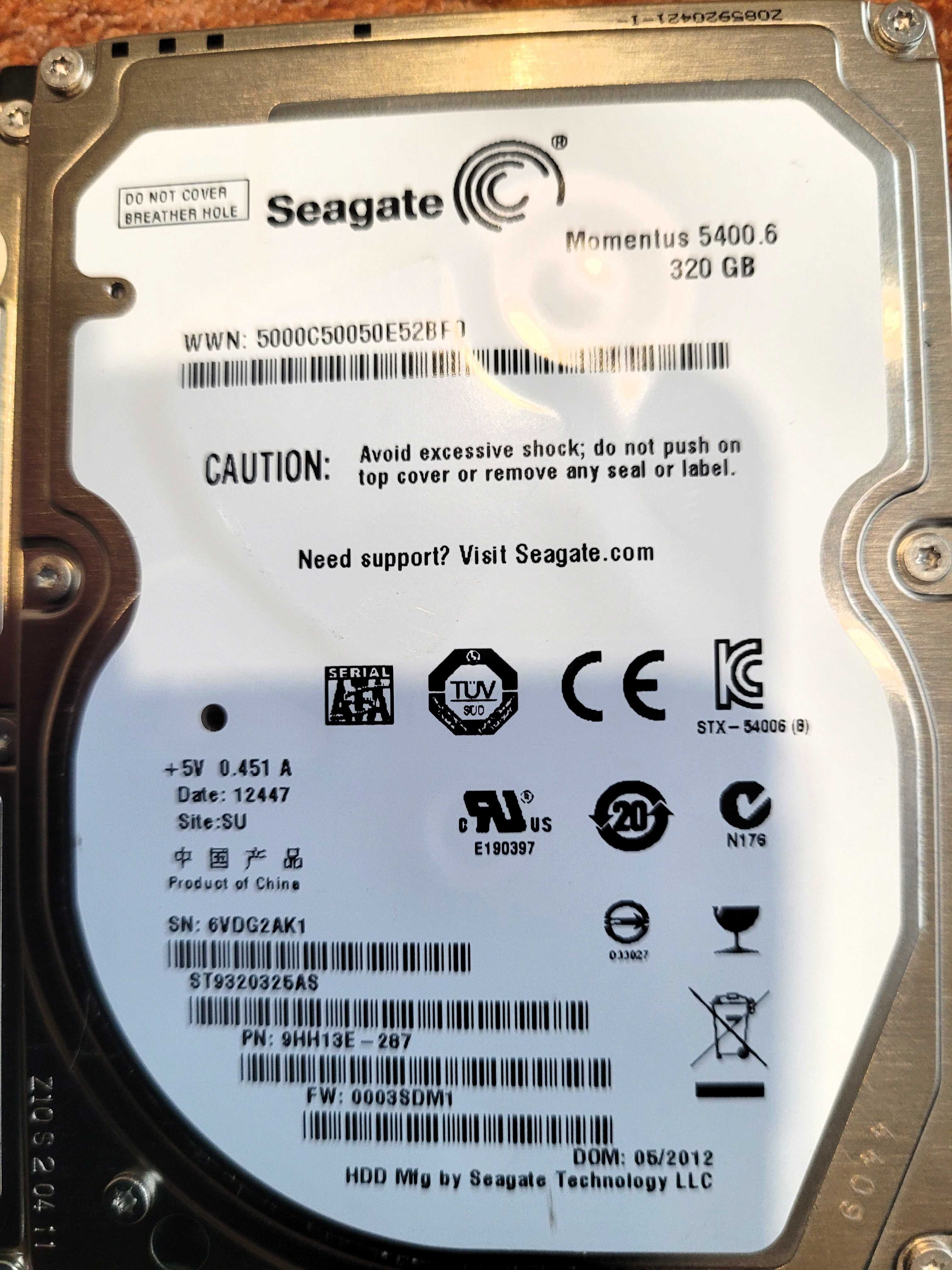 HDD 2.5" Жесткие диски Toshiba Hitachi Seagate 320/500 Sata