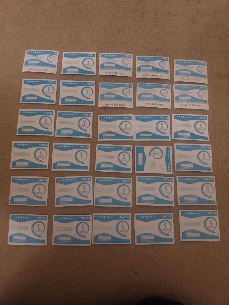 Lote 30 cromos Catar 2022