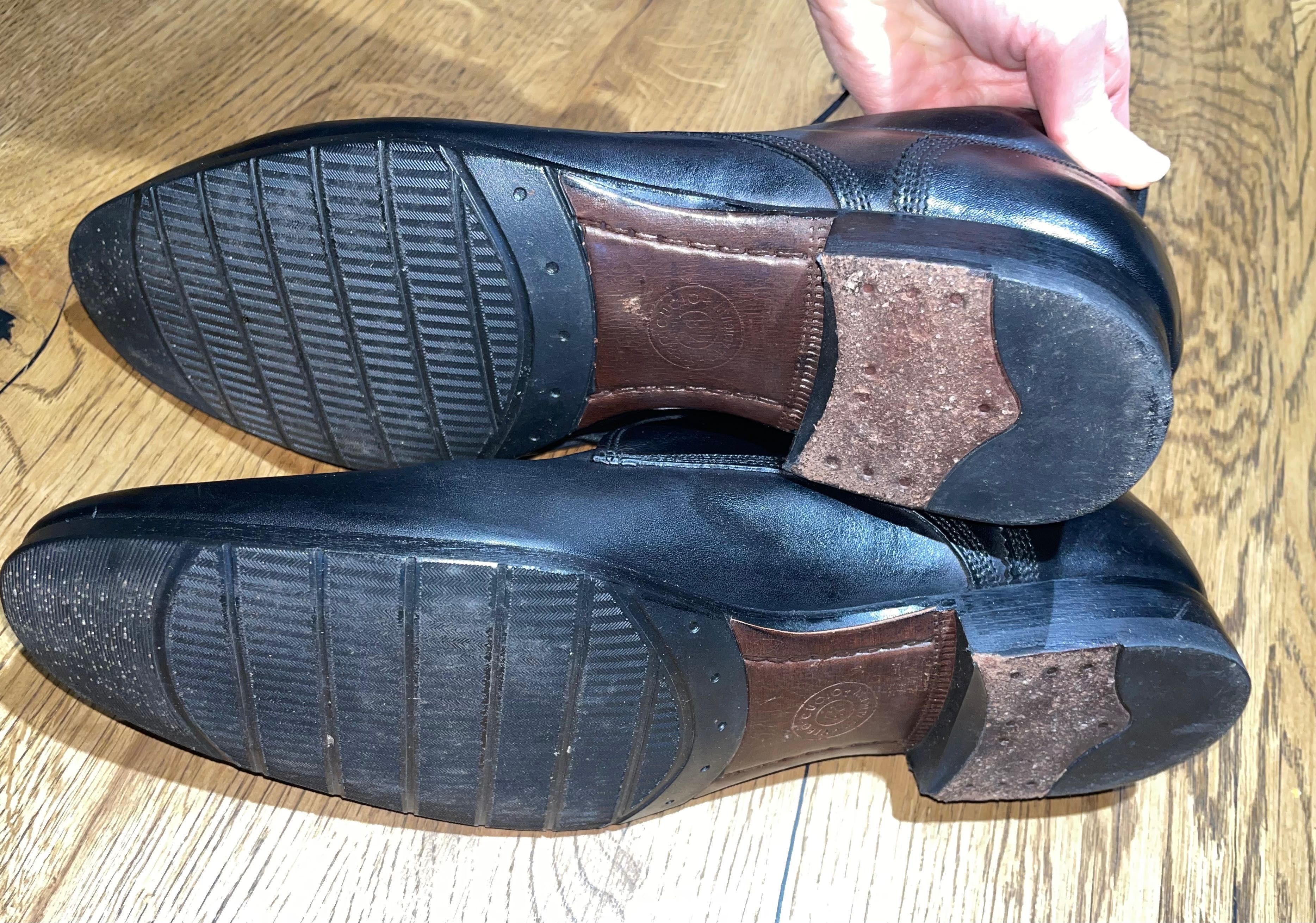 Buty Vistula męskie czarne za kostkę skórzane ślubne klasyczne