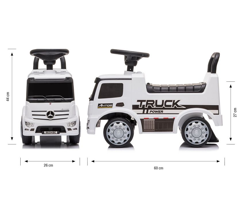 Jeździk auto Autko dla dzieci pchacz   MERCEDES ANTOS White