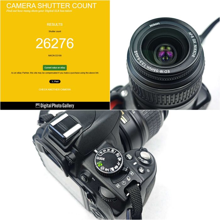 Дзеркальний фотоапарат Nikon D3100 KIT 18-55mm 32Gb + коробка