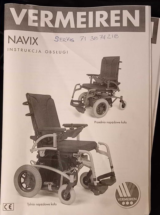 Wózek inwalidzki, elektryczny pokojowo terenowy  Navi bez akumulatora