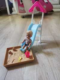Barbie Skipper Babysitter opiekunka piaskownica z zjeżdżalnia chłopiec