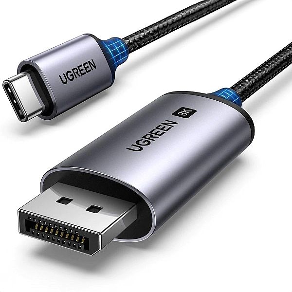 Kabel Ugreen CM556 ze złączami USB-C i DisplayPort 8K o długości 1 m -