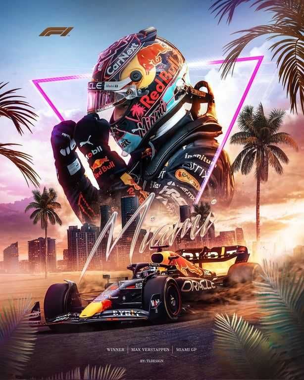 Plakat Obraz Max Verstappen Formula 1 F1 Prezent