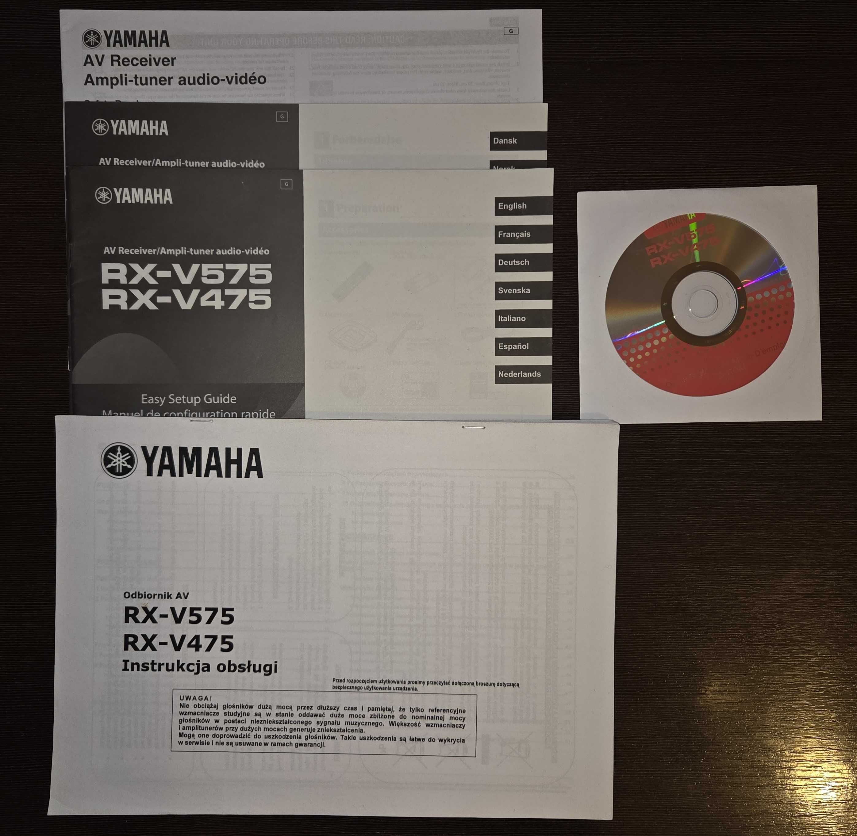 Wzmacniacz Amplituner Kino 5.1 Yamaha RX V475 HDMI ARC USB pilot YPAO