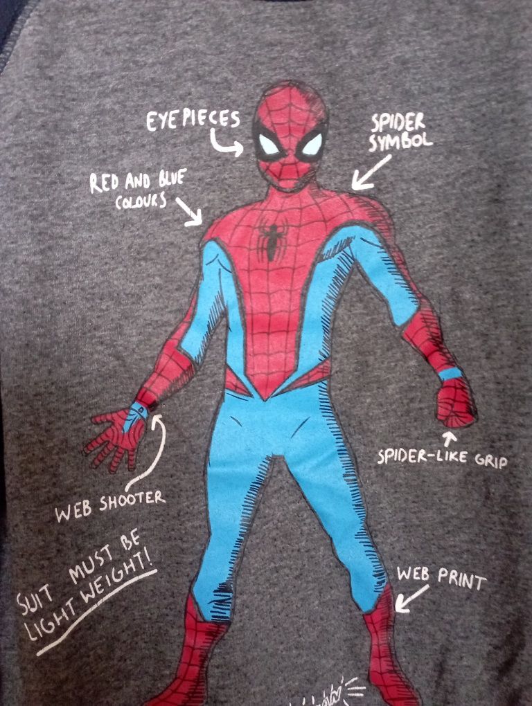 Bluza, bluzka Spiderman, roz 122-128