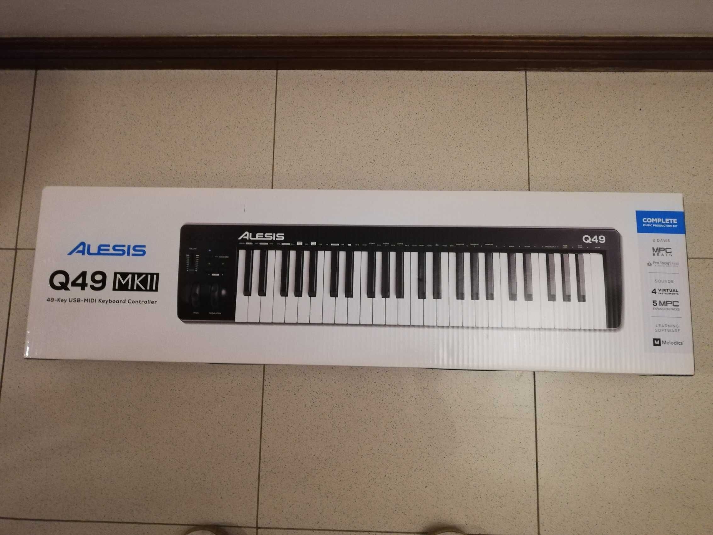 Teclado Midi Alesis Q49 MKII Praticamente Novo