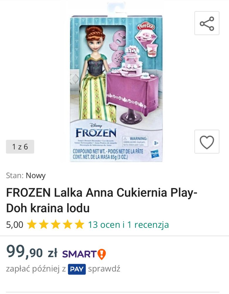 Kraina lodu anna ciastolina foremki