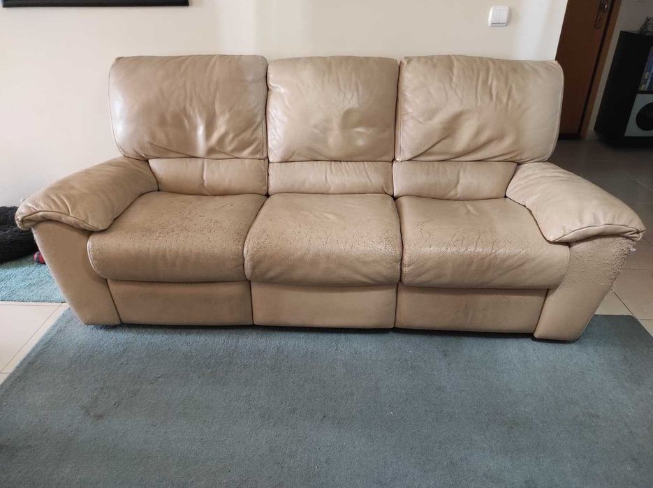 Sofá em pele 3 lugares reclinável | Divani&Divani