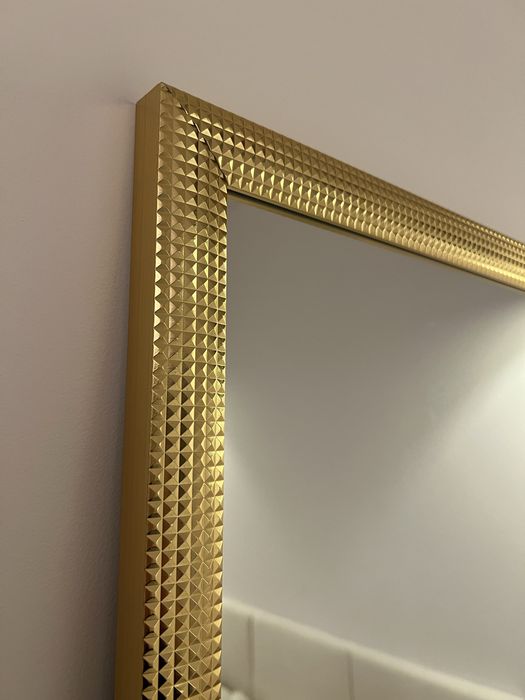 Mega Lustro stojące złote glamour regulowane