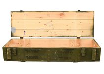 Wojskowa Skrzynia drewniana solidna długa 117x40x24cm skrzynka