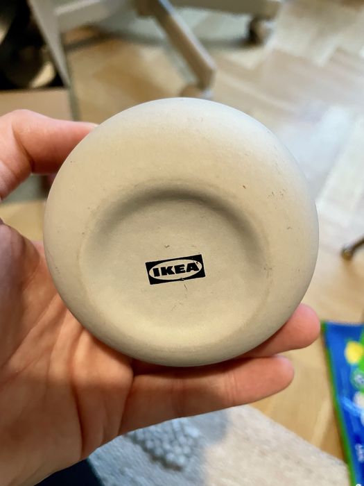 Ikea mała mini doniczka szara