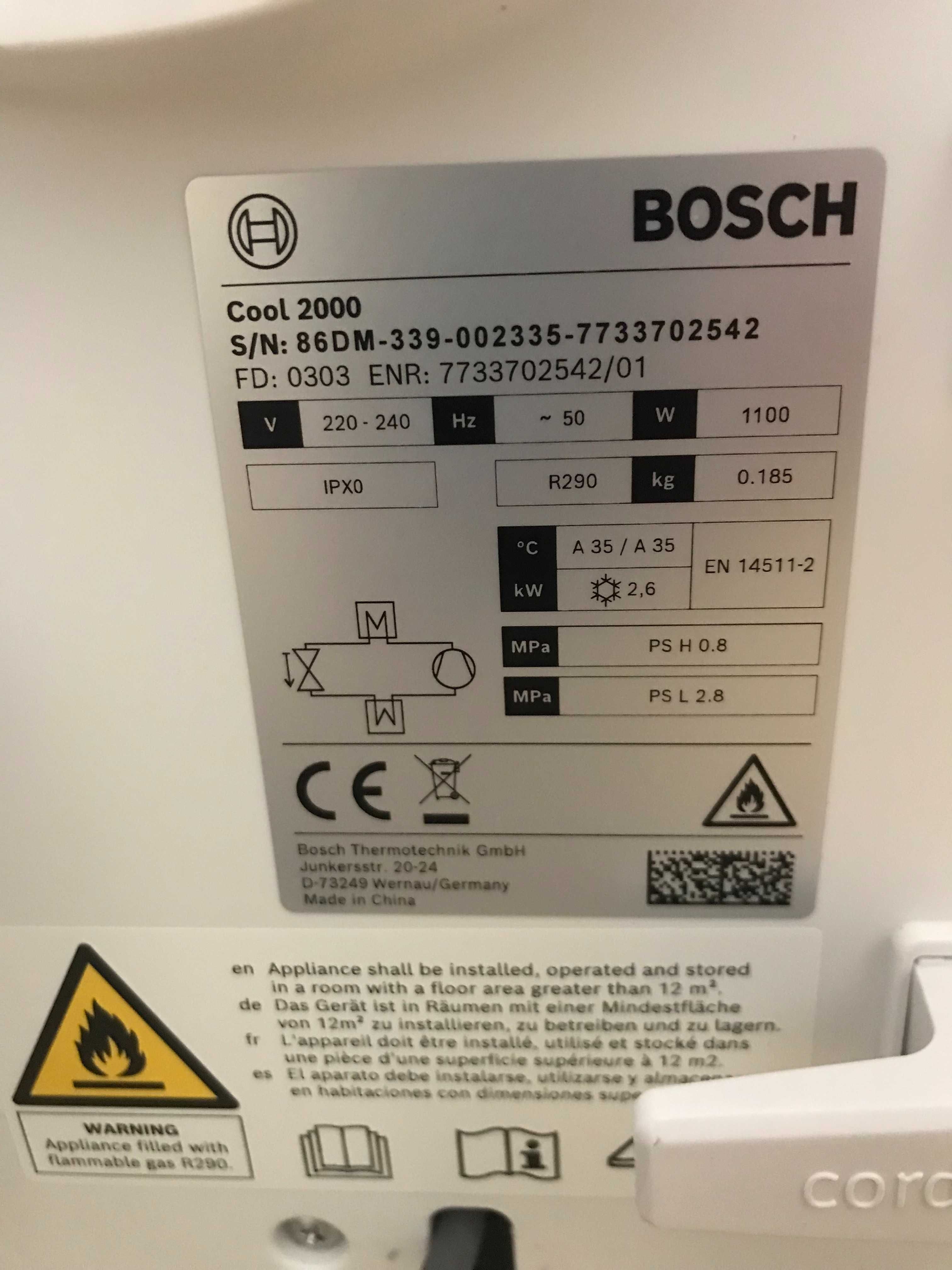 Bosch Cool 2000 Portable AC-3 в 1:кондиціонер,осушувач,вентилятор