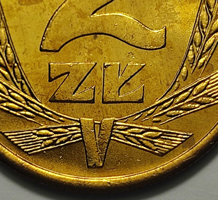 2 zł 1988, mennicze, destrukt "duch"