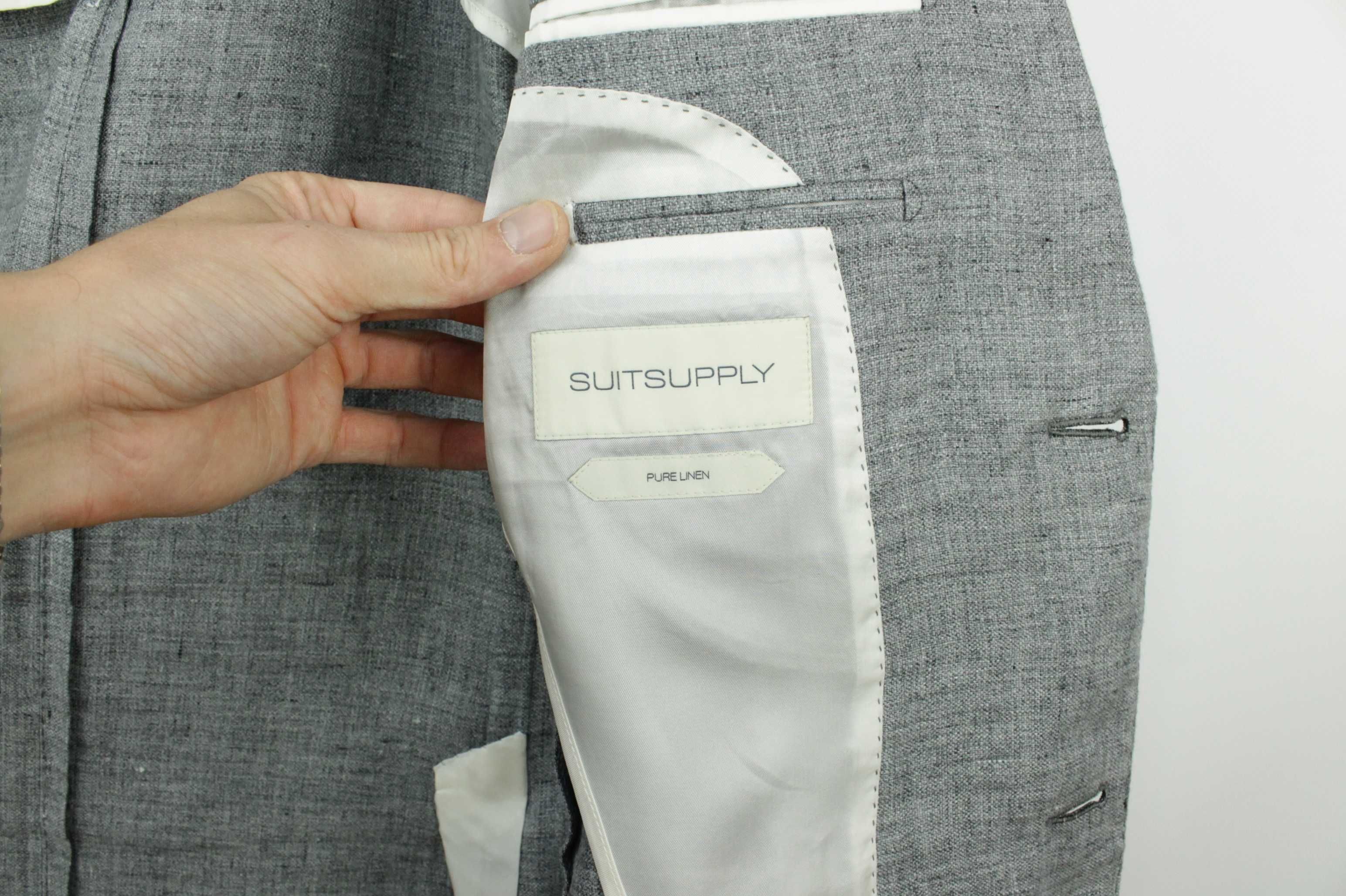 Шикарний ЛЛЯНИЙ піджак блейзер Suitsupply Slim Fit 52 Л на високого