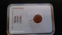 1 Euro cent 2008 Cypr Cyprus grading MS66