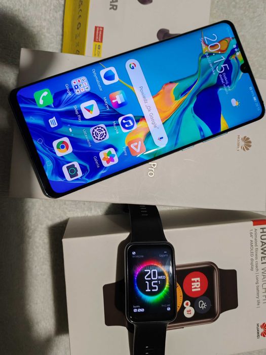 Huawei P30 Pro zegarek Huawei słuchawki Baseus