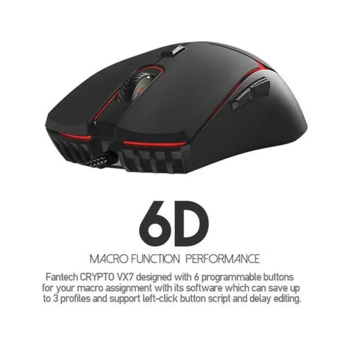 Ігрова мишка FANTECH Crypto vx17 Black