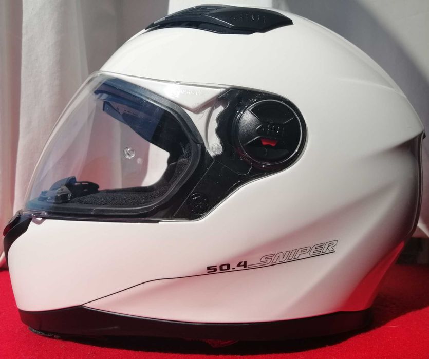Capacete de mota Givi 50.4 Sniper Branco (M - 58)