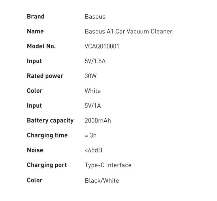 Пилосмок Авто Пилесос ‼️ А1 Dark Space Car Vacuum Cleaner Baseus