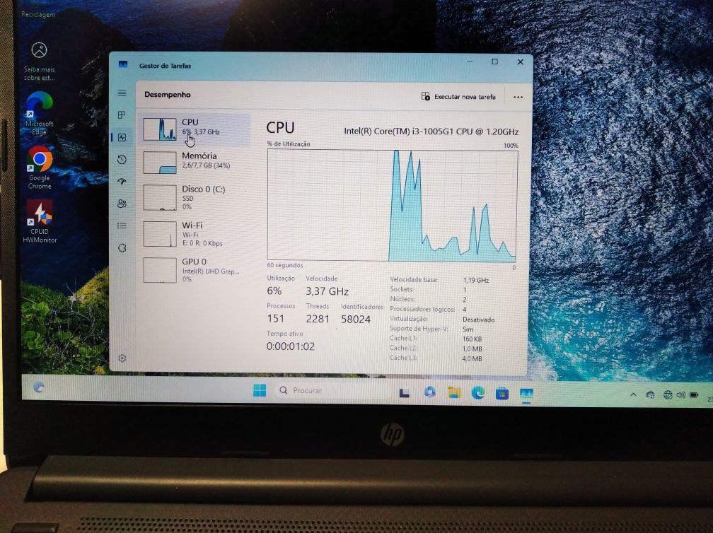 HP 240 G8 I3 10° Geração