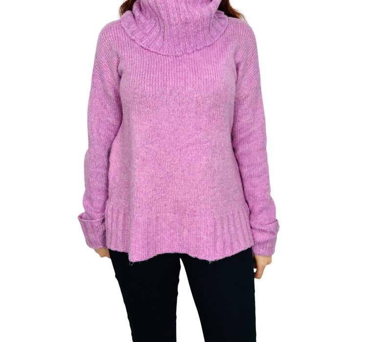 Sweter z golfem w kolorze wrzosowym S 36 Reserved