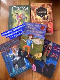 zestaw książek młodzieżowych dla dzieci fantasy 5 sztuk