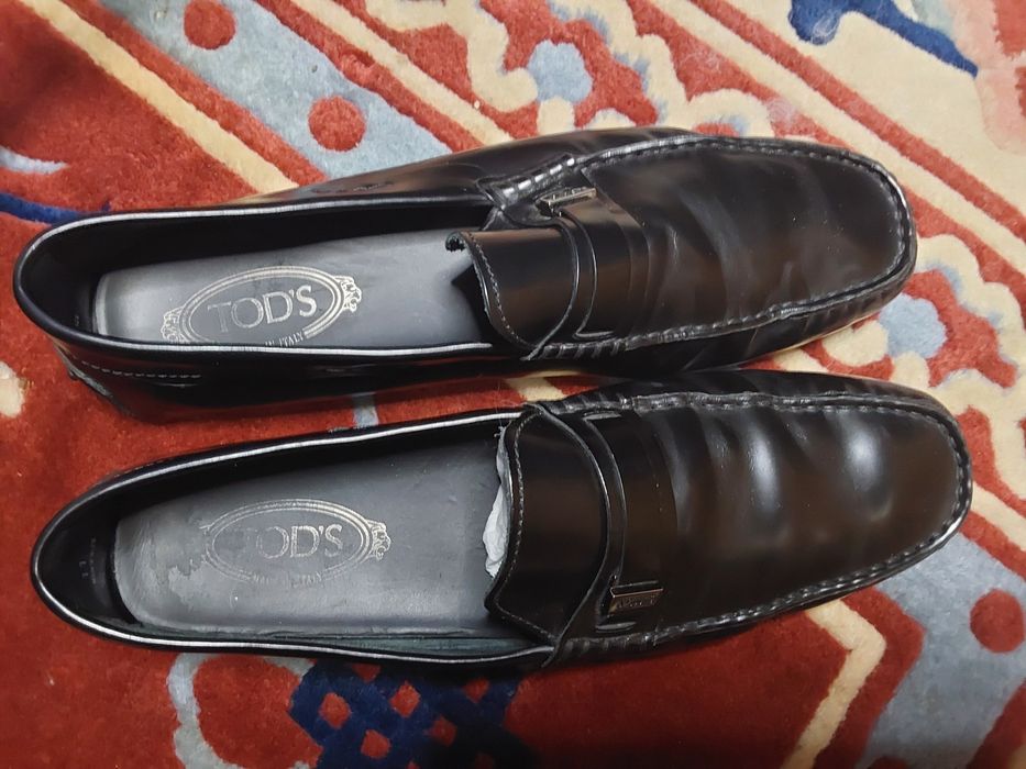 Туфли мокасины кожаные черные Tod's p.45 (30 cm)