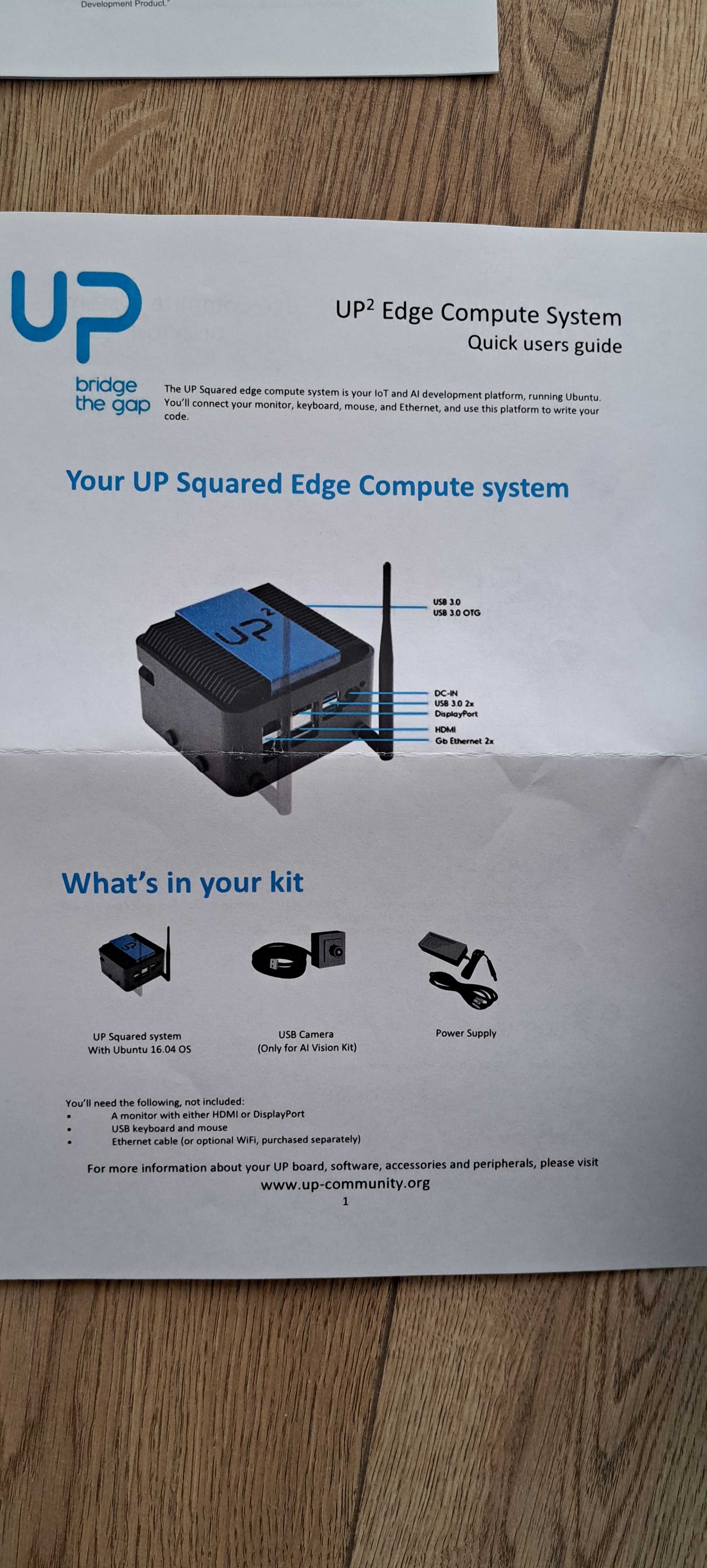 UP Squared AI Vision X Developer Kit