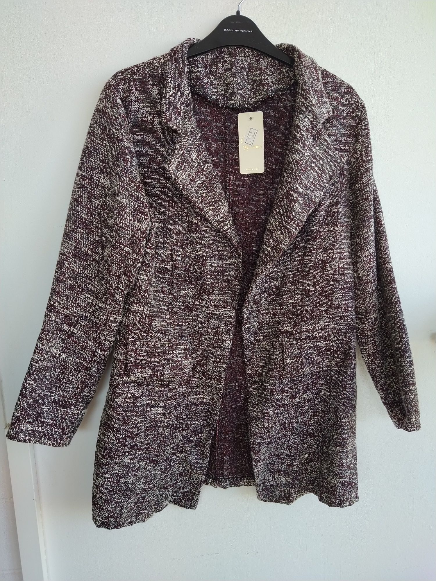 Casaco bordeaux mesclado - Bella Women - Tamanho XL - Novo!