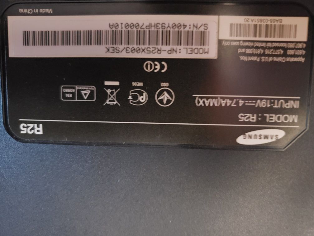 Продам ноутбук Samsung R25 под восстановление разборку проблема видео
