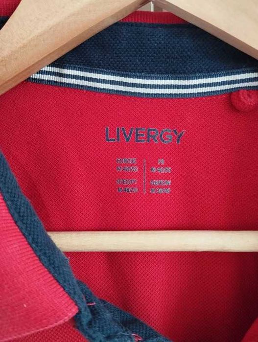 Męska koszulka polo czerwona Livergy M 100% bawełna