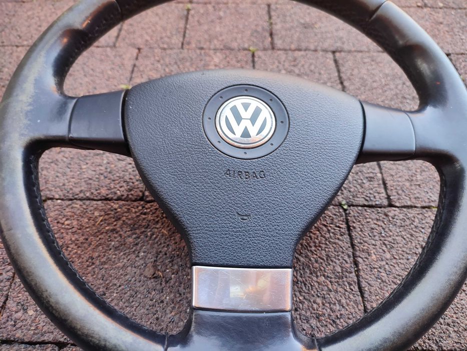 Kierownica Trójramienna Skóra VW Golf 5 V VW Passat B6