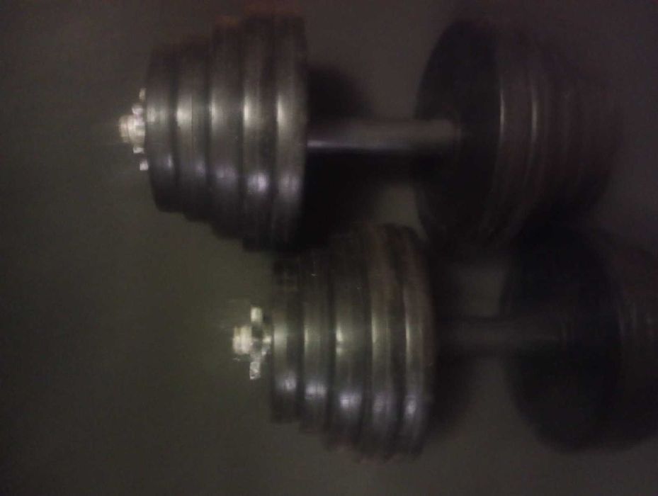 Гантели 2 шт по 20 кг (40 кг) каждая, металлические, с покрытием