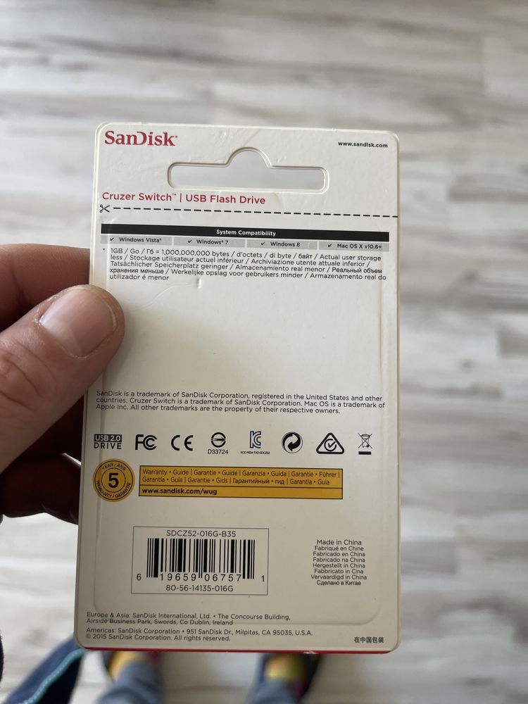 Pendrive Sandisk Cruzer switch 16GB