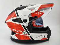 WYPRZEDAŻ Kask Enduro/Cross Blenda LS2 MX702 Pioneer 2 HILL White Red