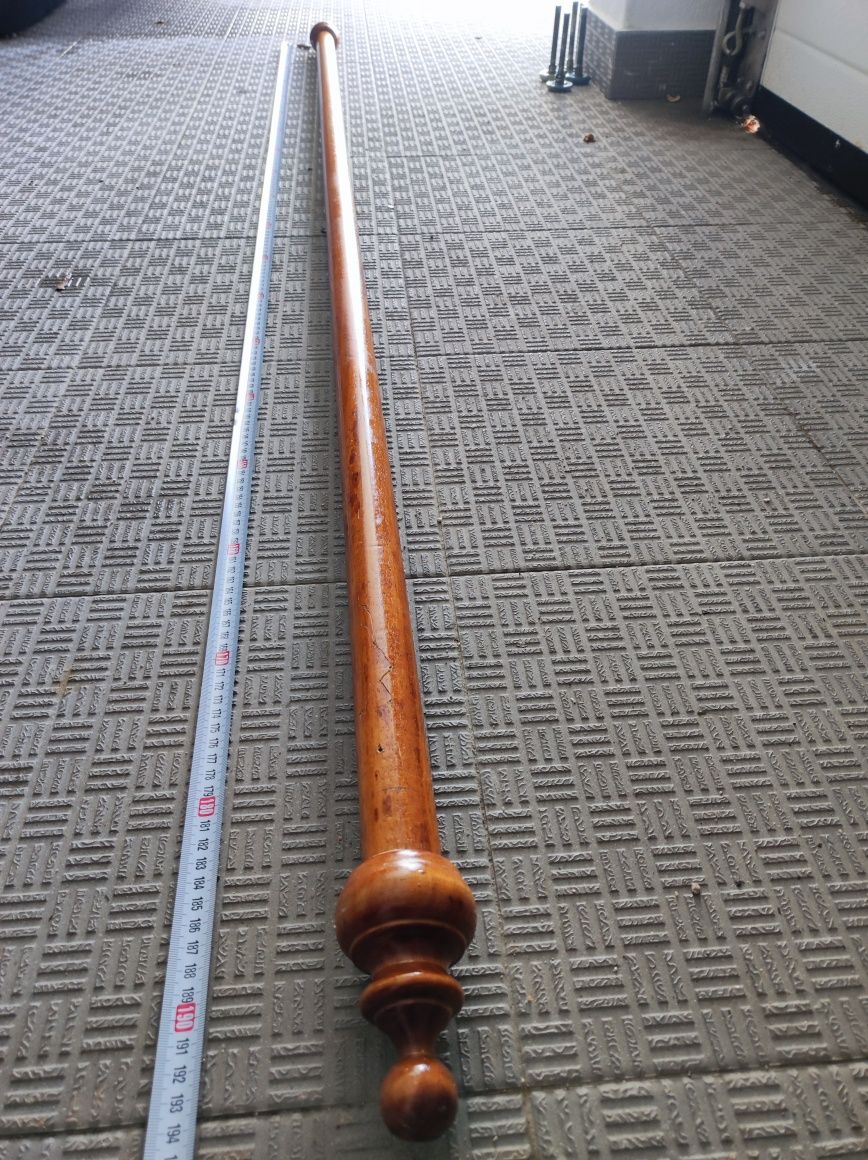 Varão duplo de cortinado em madeira