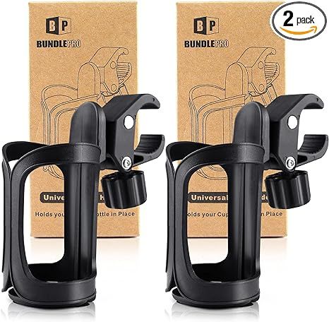 zestaw 2 uchwytów uniwersalnych na kubki do wózka