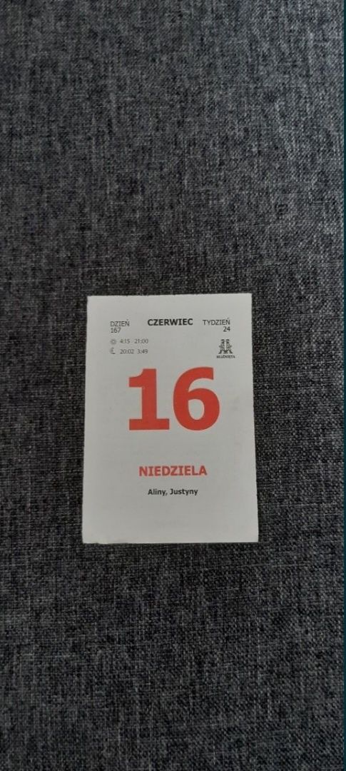 Kartka z kalendarza data ślub rocznica urodziny 2018, 2019, 2020