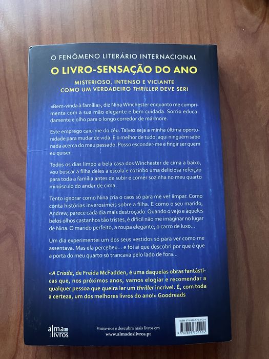 Livro A Criada - Freida Mcffaden