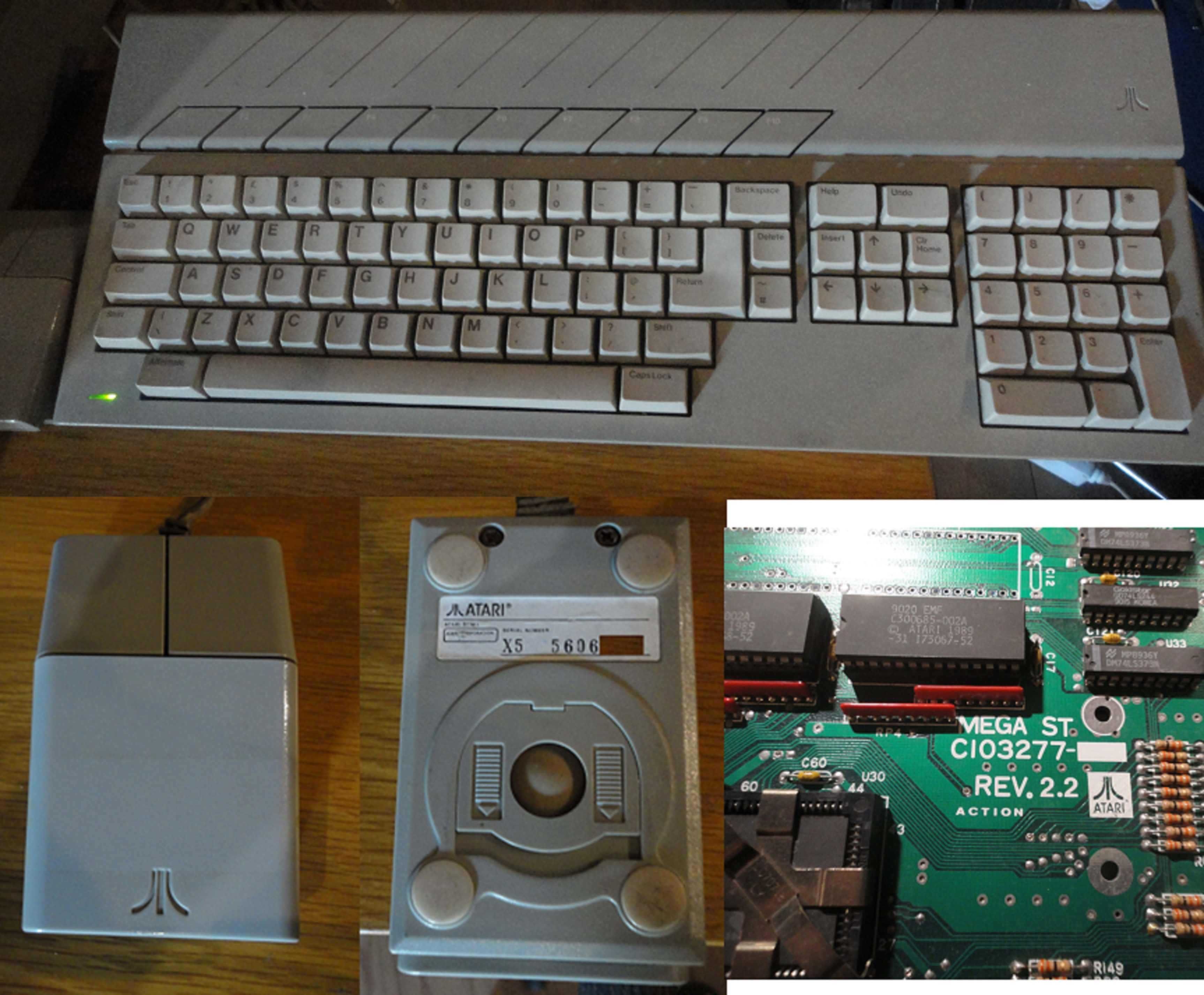 Atari Mega ST 1 Rev. 2.2 Teclado Rato Monitor